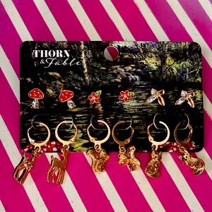 3/$20 Hot topic Thorn and Fable Woodland Critter Earrings Set
